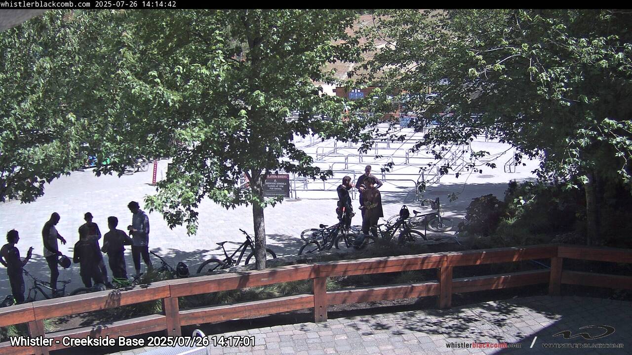 Webcam frame from Whistler - Creekside Base on 2025/07/26