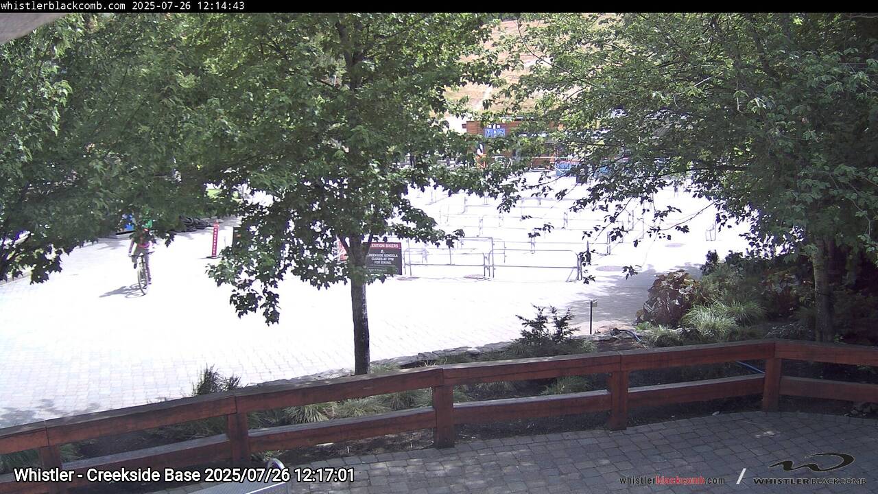 Webcam frame from Whistler - Creekside Base at 2025/07/26 12:00