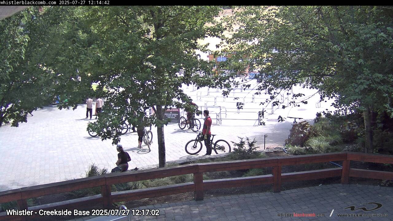 Webcam frame from Whistler - Creekside Base at 2025/07/27 12:00
