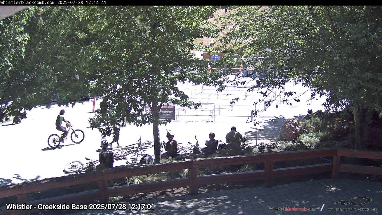 Webcam frame from Whistler - Creekside Base at 2025/07/28 12:00