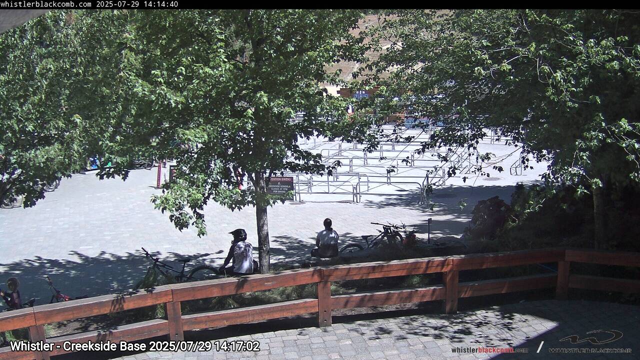 Webcam frame from Whistler - Creekside Base on 2025/07/29