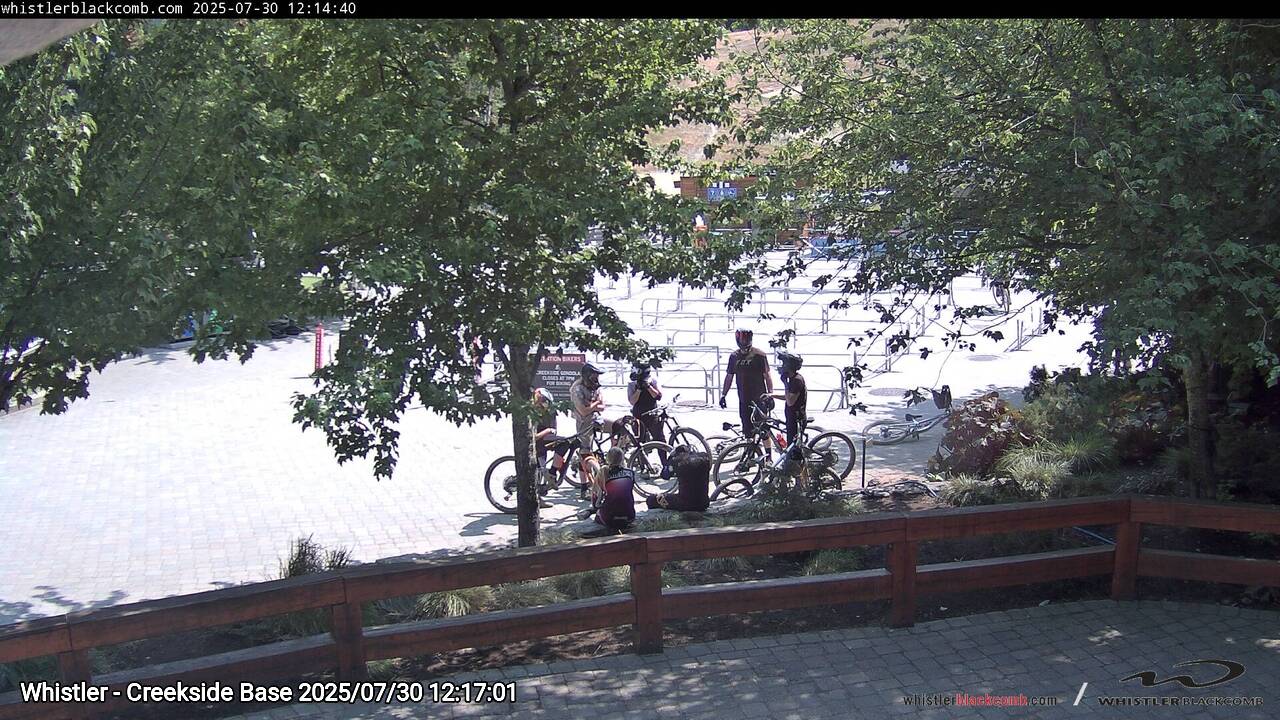 Webcam frame from Whistler - Creekside Base at 2025/07/30 12:00