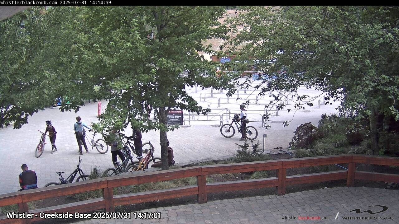 Webcam frame from Whistler - Creekside Base on 2025/07/31