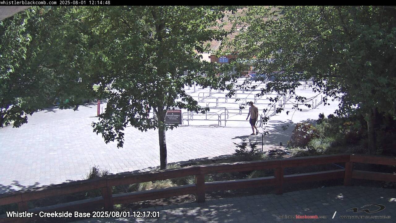 Webcam frame from Whistler - Creekside Base at 2025/08/01 12:00