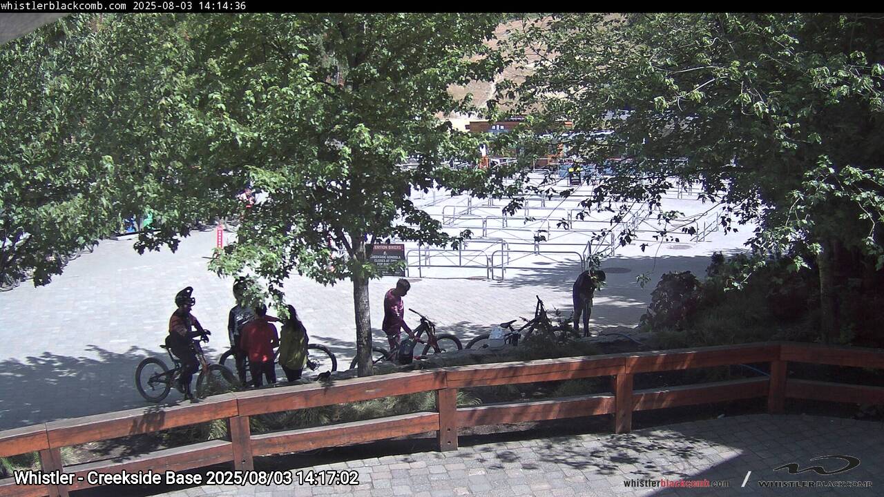 Webcam frame from Whistler - Creekside Base on 2025/08/03