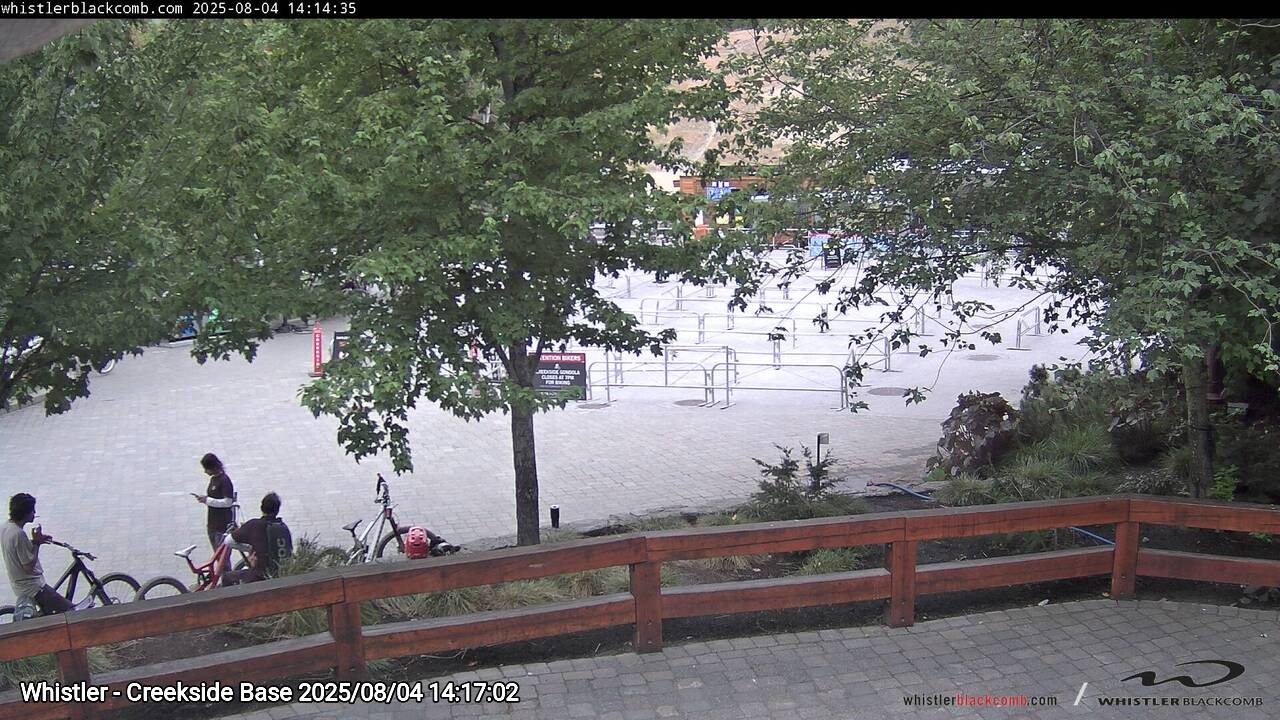 Webcam frame from Whistler - Creekside Base on 2025/08/04