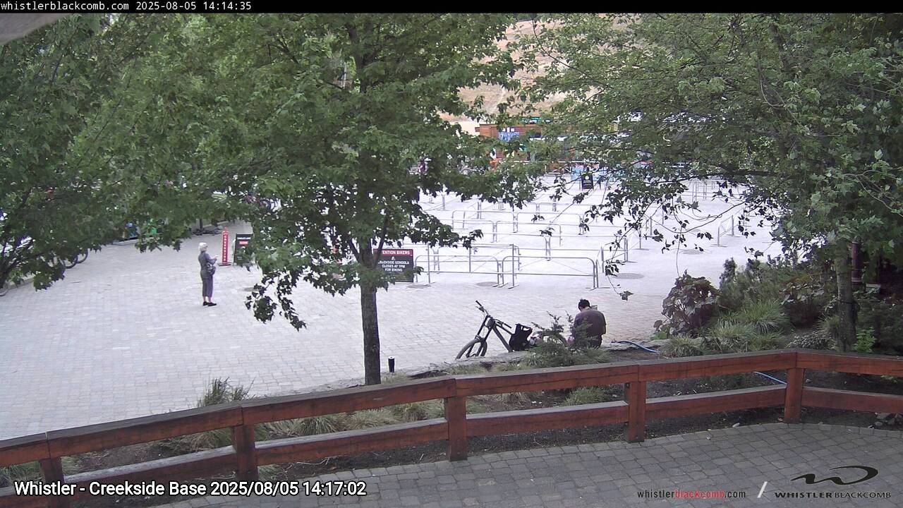Webcam frame from Whistler - Creekside Base on 2025/08/05