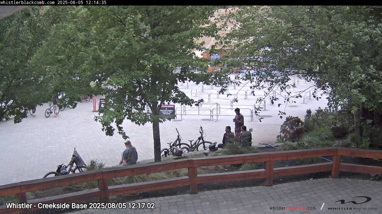 Webcam frame from Whistler - Creekside Base at 2025/08/05 12:00