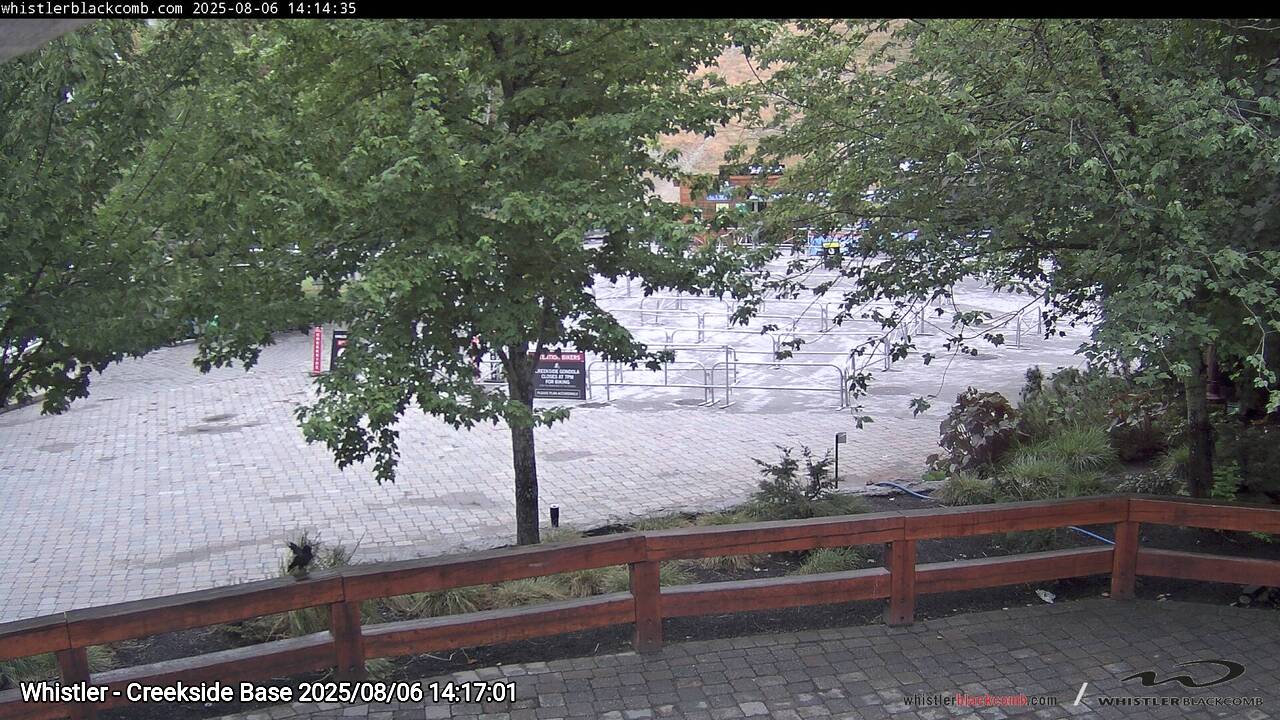Webcam frame from Whistler - Creekside Base on 2025/08/06