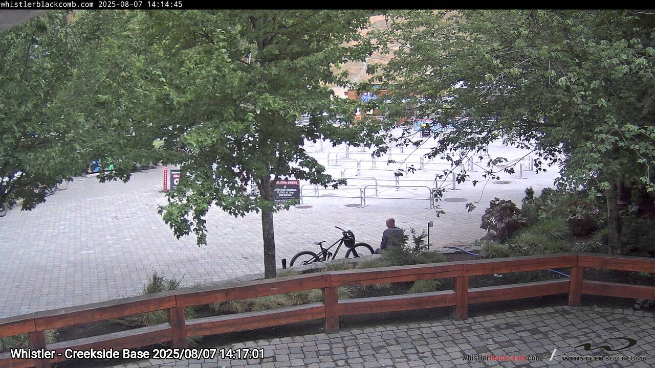 Webcam frame from Whistler - Creekside Base on 2025/08/07
