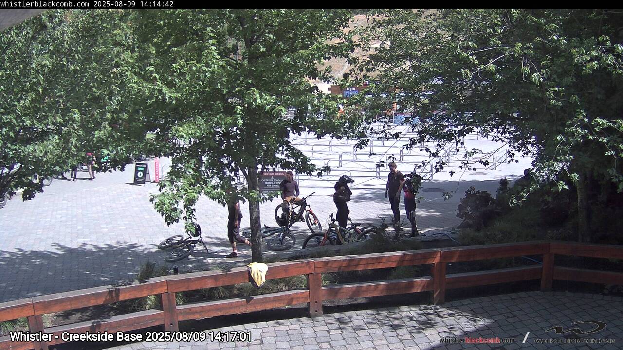 Webcam frame from Whistler - Creekside Base on 2025/08/09