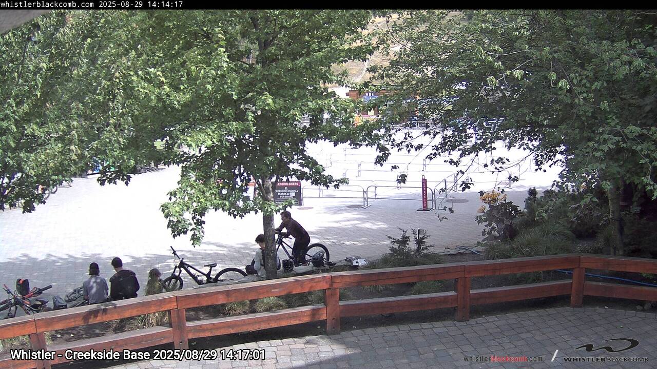Webcam frame from Whistler - Creekside Base on 2025/08/29