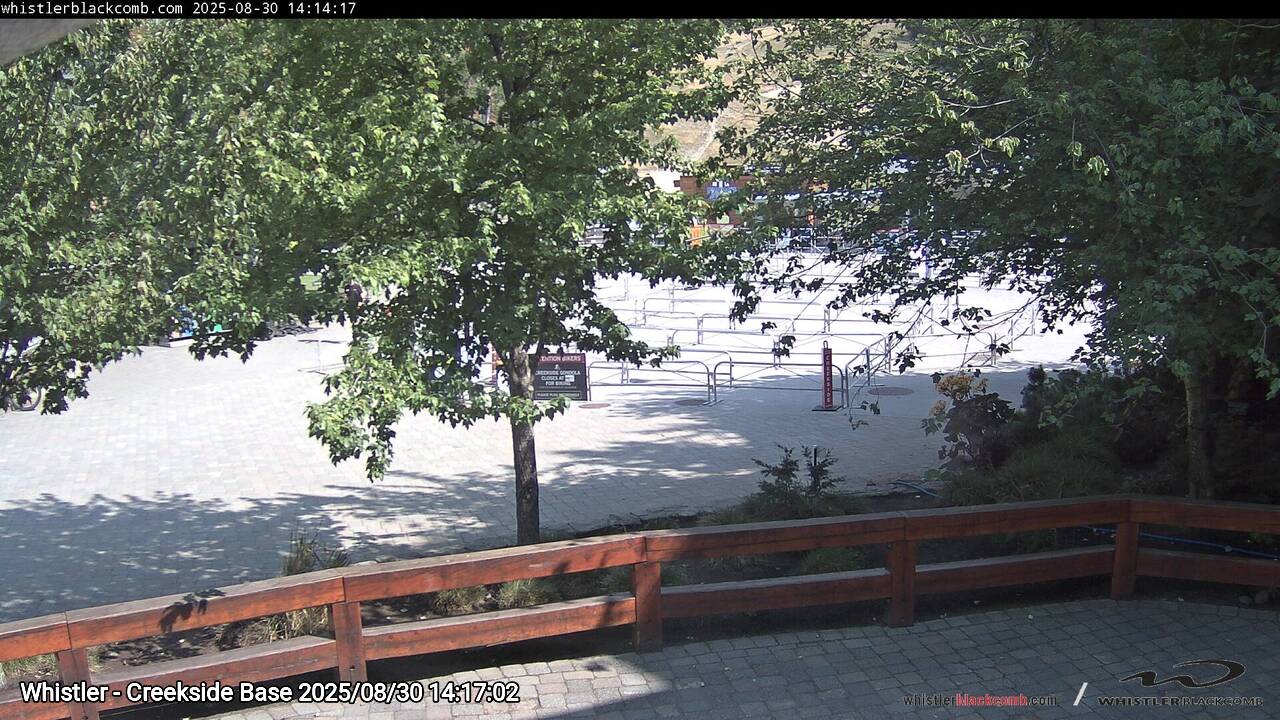 Webcam frame from Whistler - Creekside Base on 2025/08/30