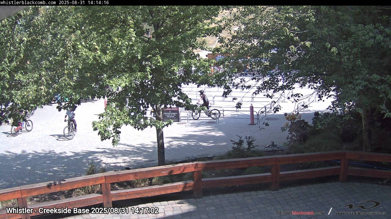 Webcam frame from Whistler - Creekside Base on 2025/08/31