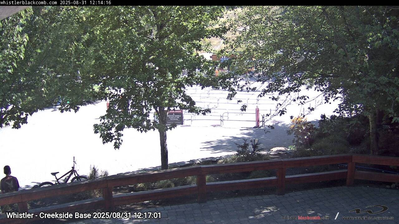 Webcam frame from Whistler - Creekside Base at 2025/08/31 12:00