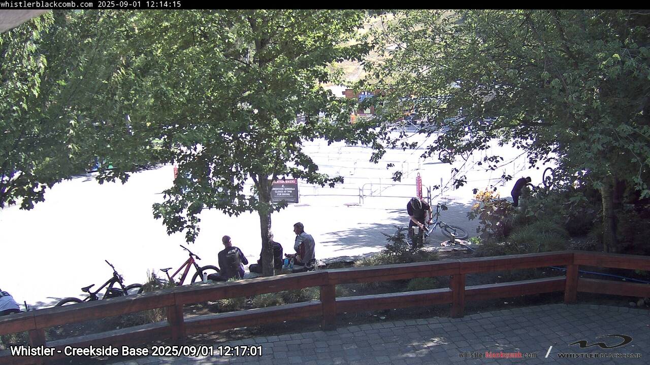 Webcam frame from Whistler - Creekside Base at 2025/09/01 12:00