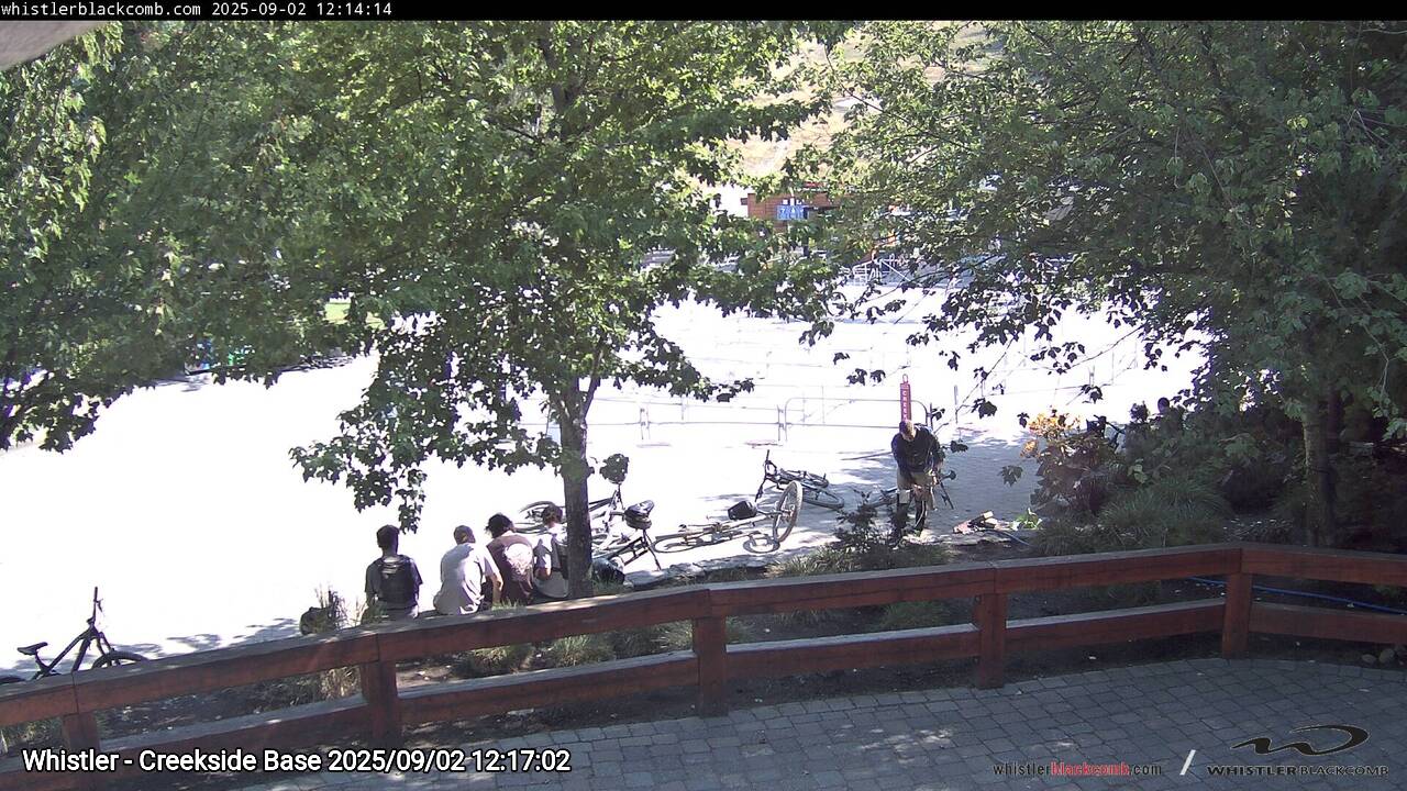 Webcam frame from Whistler - Creekside Base at 2025/09/02 12:00