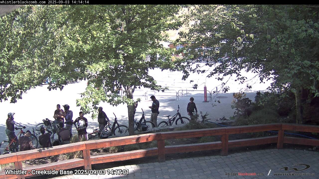 Webcam frame from Whistler - Creekside Base on 2025/09/03