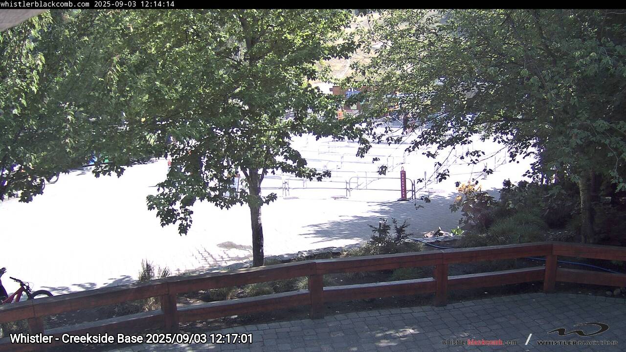 Webcam frame from Whistler - Creekside Base at 2025/09/03 12:00