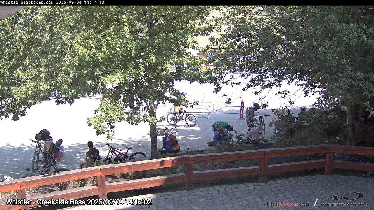 Webcam frame from Whistler - Creekside Base on 2025/09/04