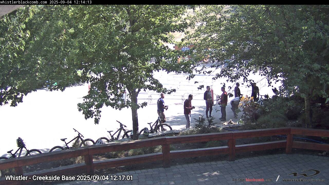 Webcam frame from Whistler - Creekside Base at 2025/09/04 12:00