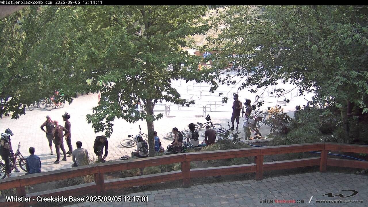 Webcam frame from Whistler - Creekside Base at 2025/09/05 12:00