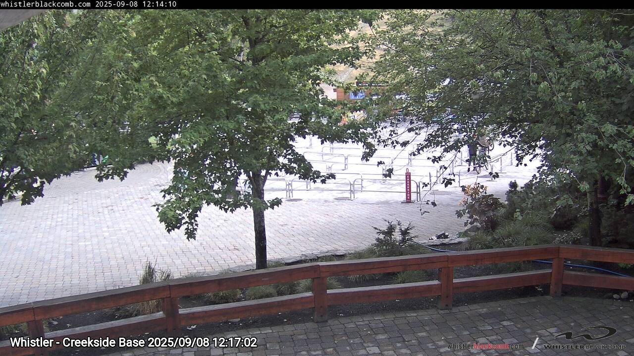 Webcam frame from Whistler - Creekside Base at 2025/09/08 12:00
