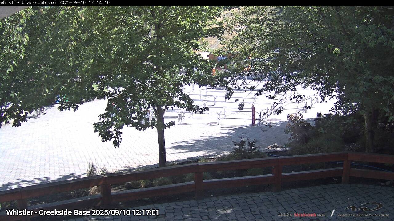Webcam frame from Whistler - Creekside Base at 2025/09/10 12:00