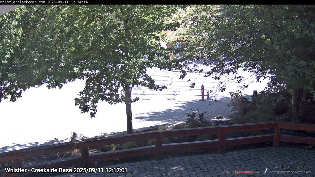 Webcam frame from Whistler - Creekside Base at 2025/09/11 12:00