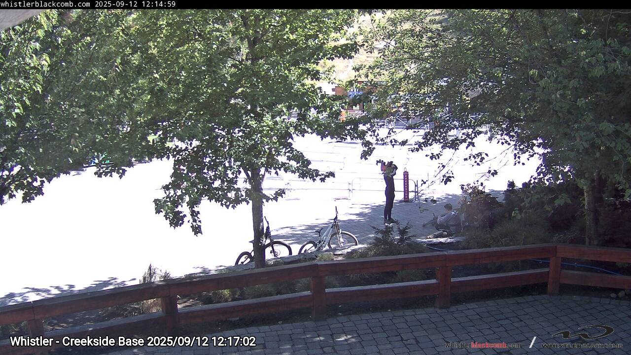 Webcam frame from Whistler - Creekside Base at 2025/09/12 12:00