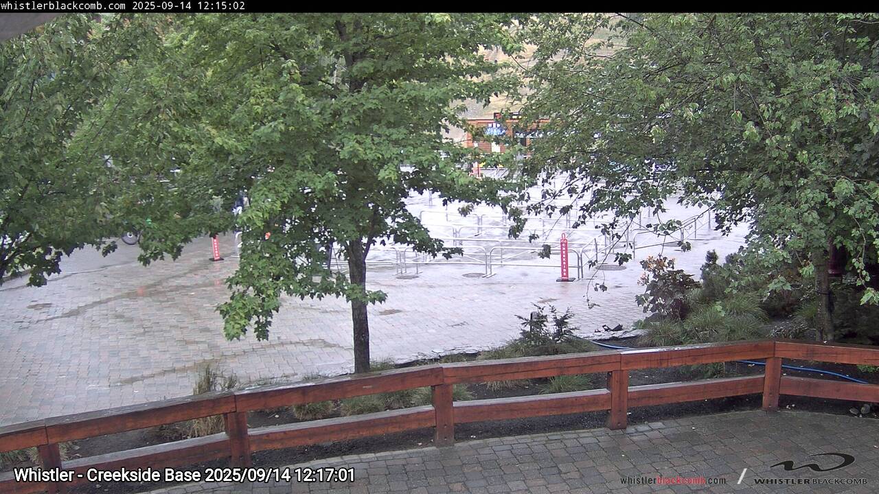 Webcam frame from Whistler - Creekside Base at 2025/09/14 12:00