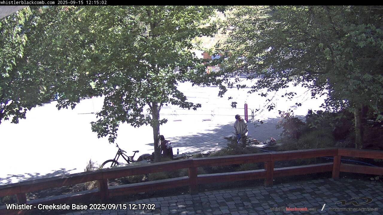 Webcam frame from Whistler - Creekside Base at 2025/09/15 12:00