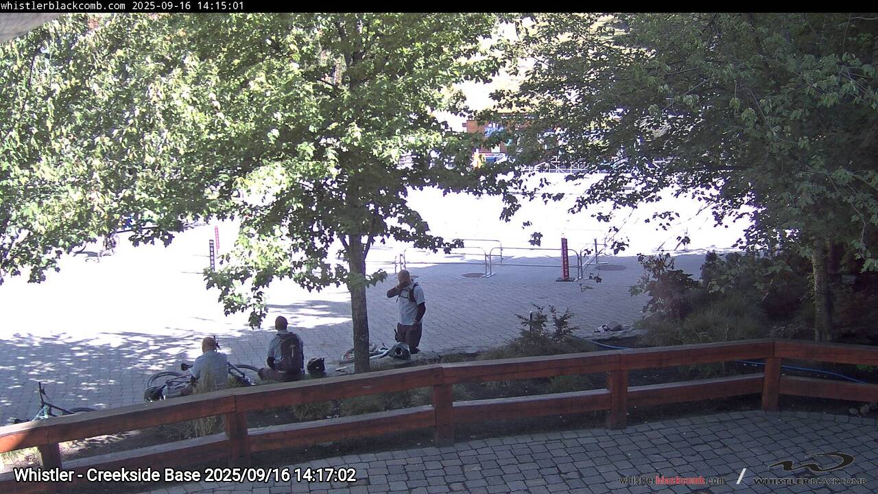 Webcam frame from Whistler - Creekside Base on 2025/09/16