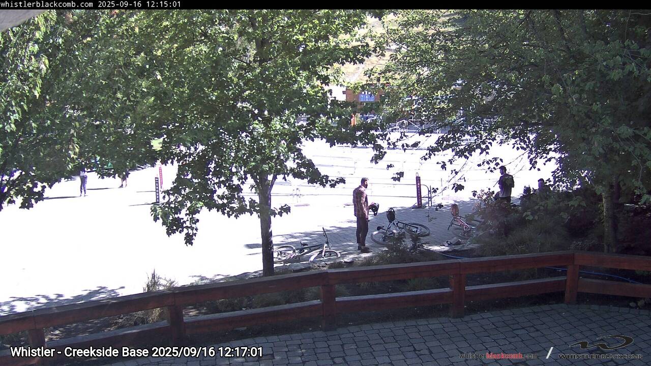 Webcam frame from Whistler - Creekside Base at 2025/09/16 12:00