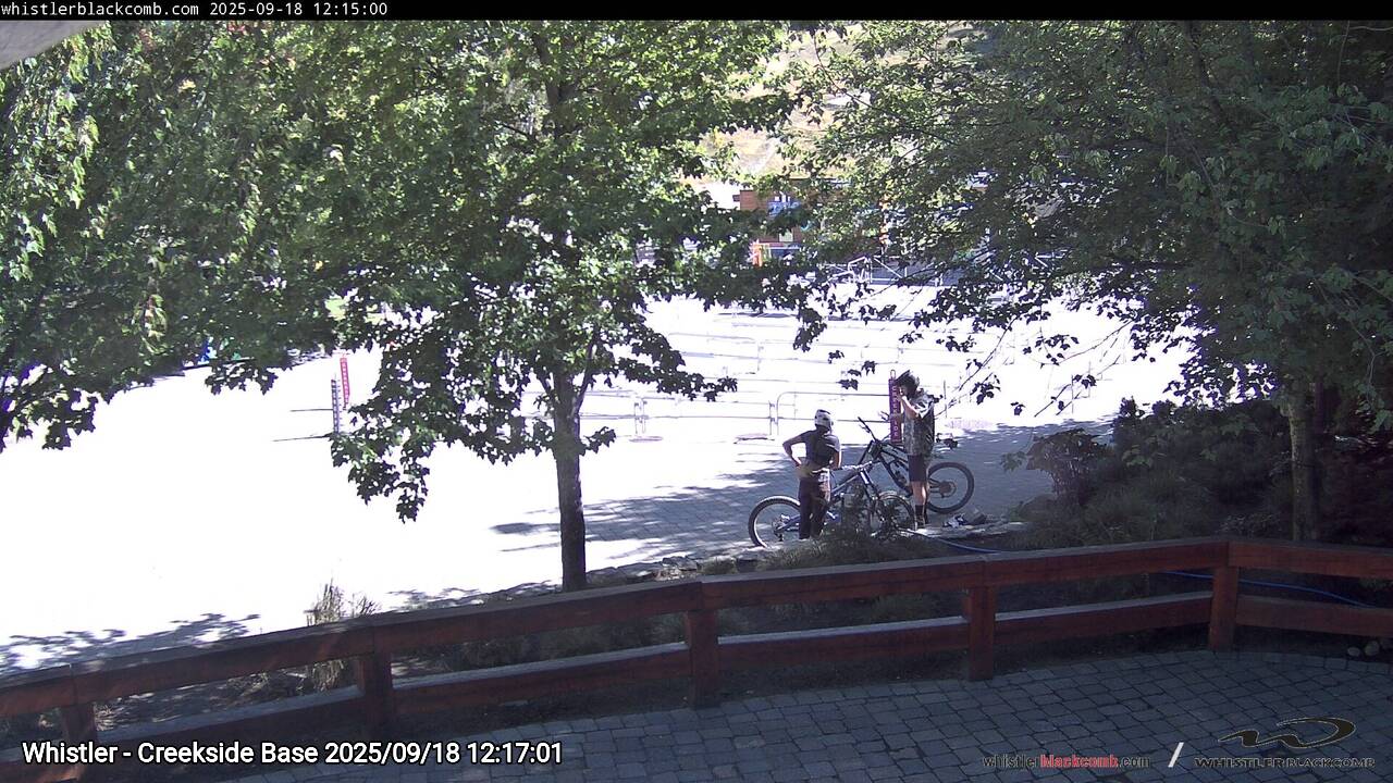 Webcam frame from Whistler - Creekside Base at 2025/09/18 12:00