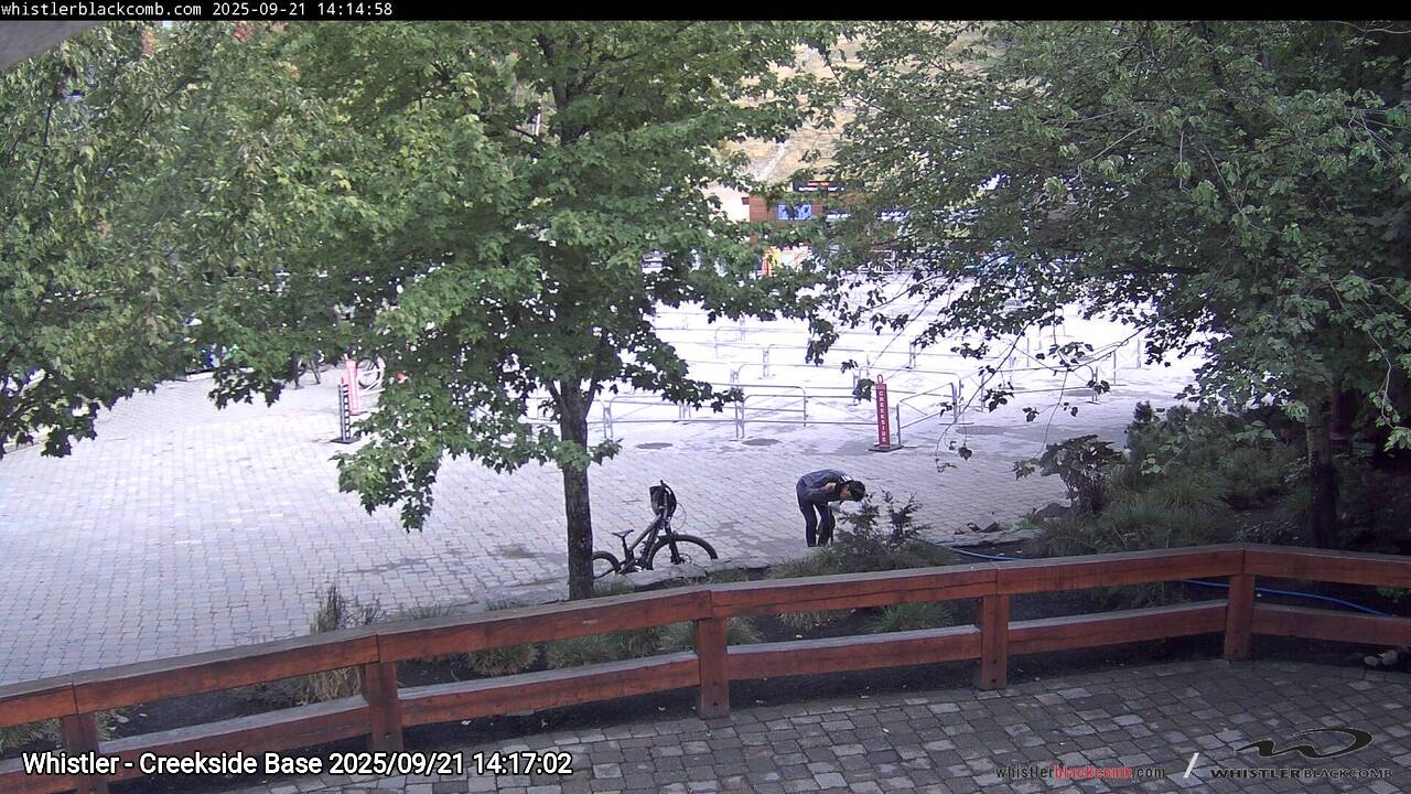 Webcam frame from Whistler - Creekside Base on 2025/09/21