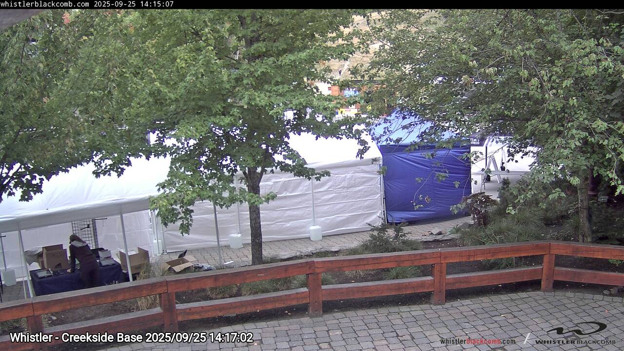 Webcam frame from Whistler - Creekside Base on 2025/09/25