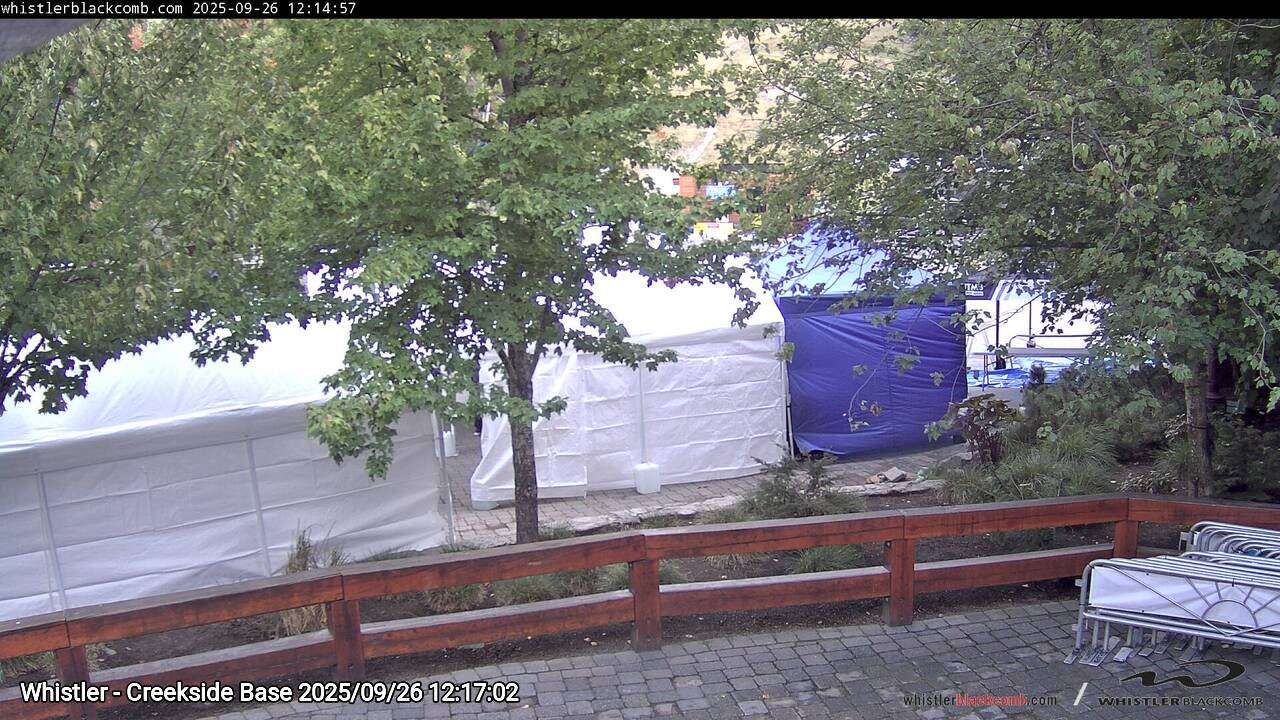 Webcam frame from Whistler - Creekside Base at 2025/09/26 12:00