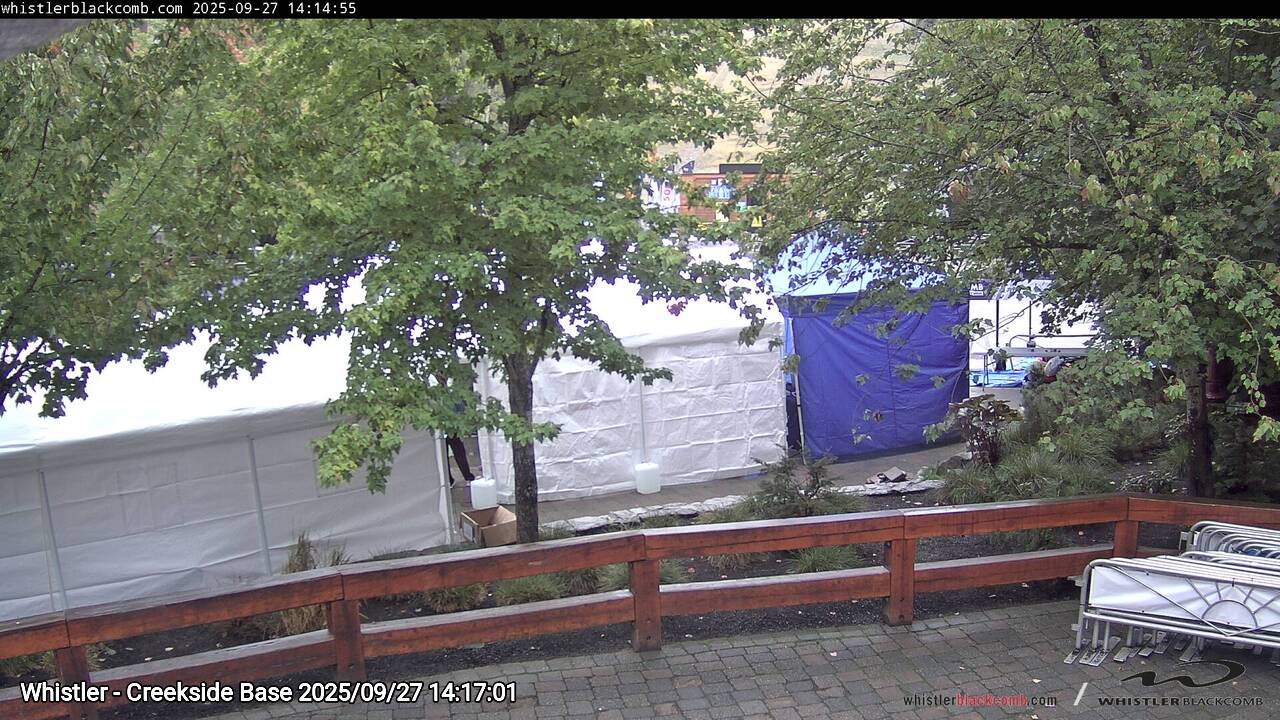 Webcam frame from Whistler - Creekside Base on 2025/09/27