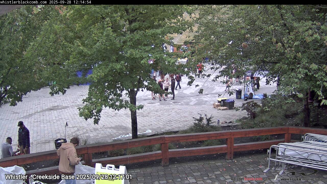 Webcam frame from Whistler - Creekside Base at 2025/09/28 12:00