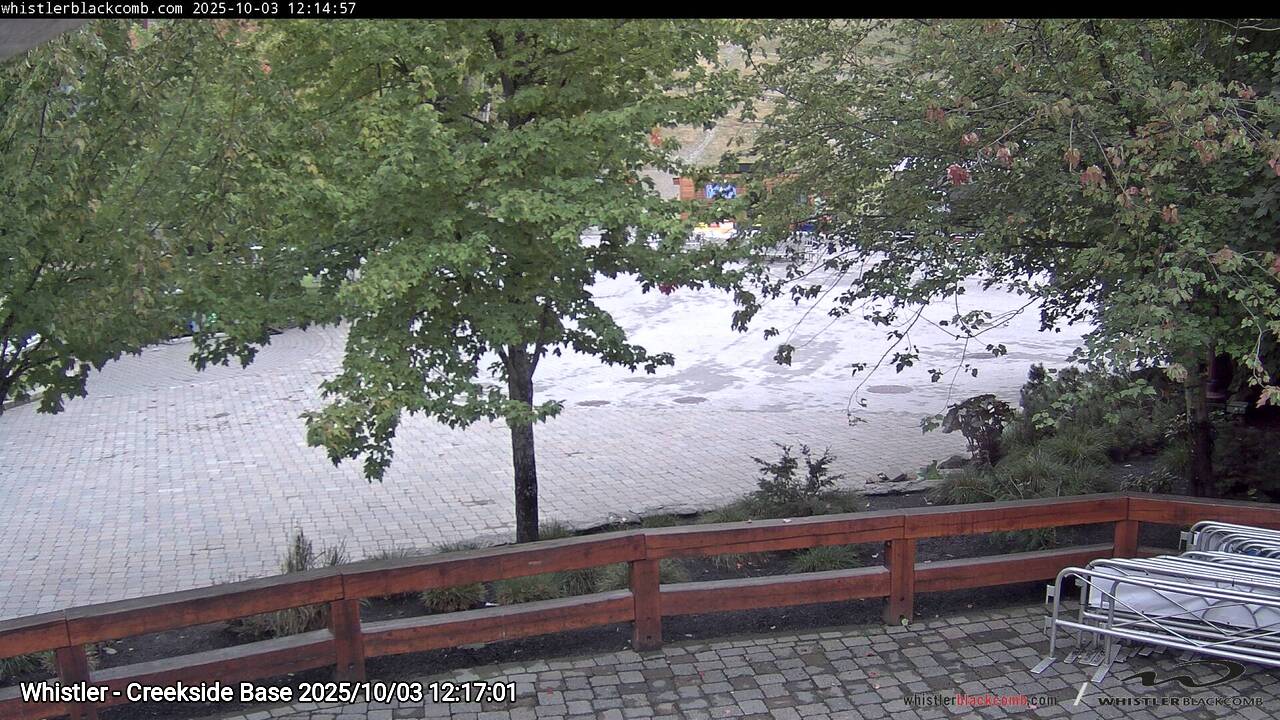 Webcam frame from Whistler - Creekside Base at 2025/10/03 12:00