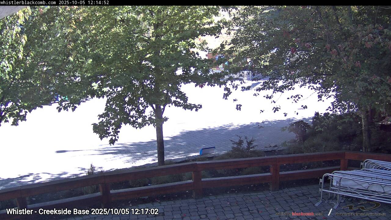 Webcam frame from Whistler - Creekside Base at 2025/10/05 12:00