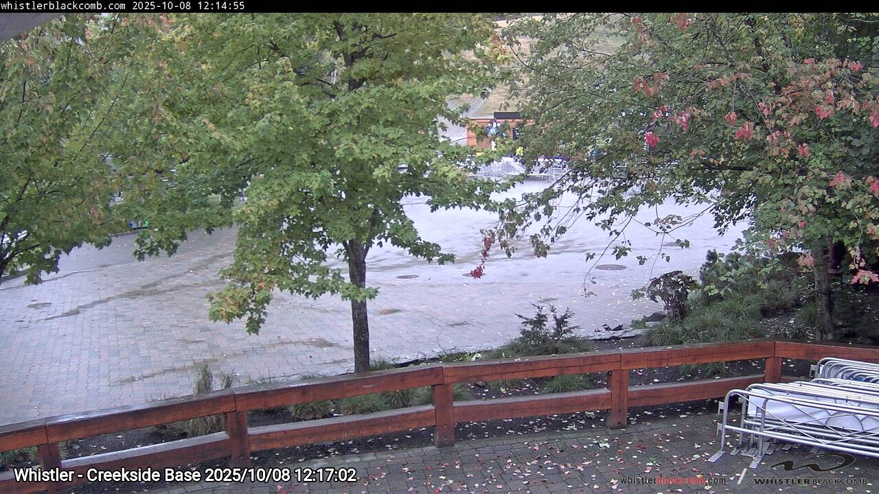 Webcam frame from Whistler - Creekside Base at 2025/10/08 12:00
