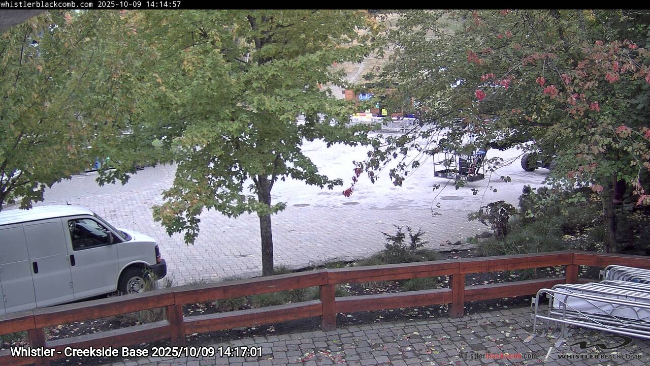 Webcam frame from Whistler - Creekside Base on 2025/10/09