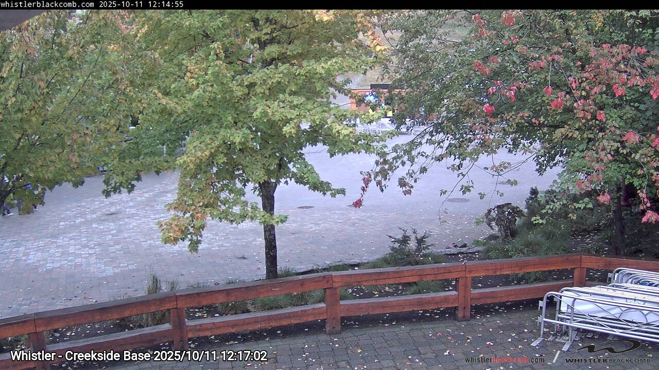 Webcam frame from Whistler - Creekside Base at 2025/10/11 12:00