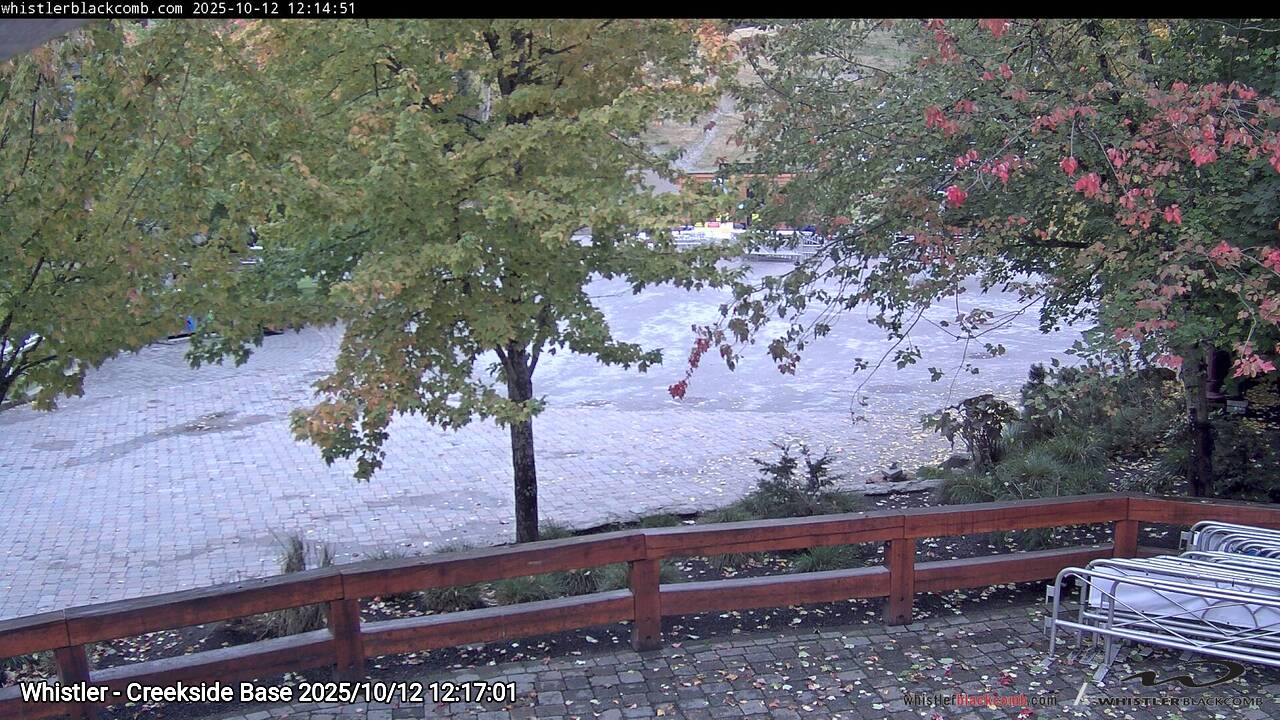 Webcam frame from Whistler - Creekside Base at 2025/10/12 12:00