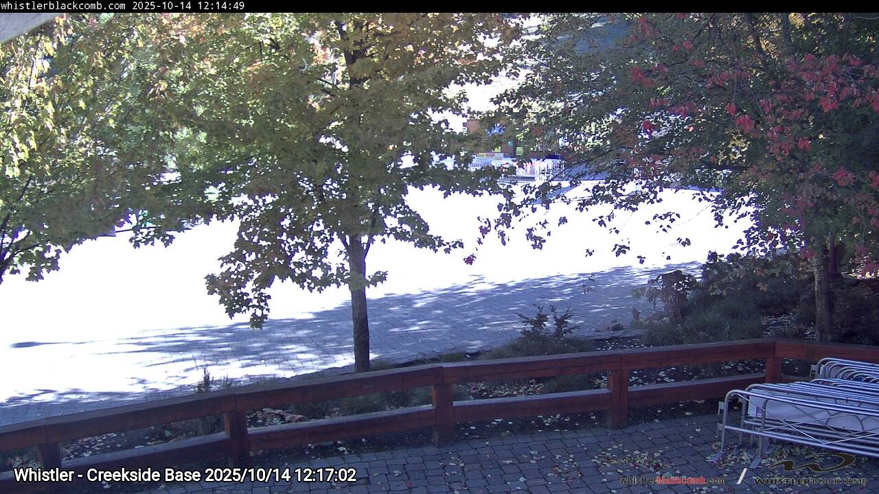 Webcam frame from Whistler - Creekside Base at 2025/10/14 12:00