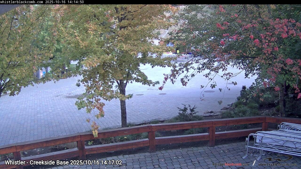 Webcam frame from Whistler - Creekside Base on 2025/10/16