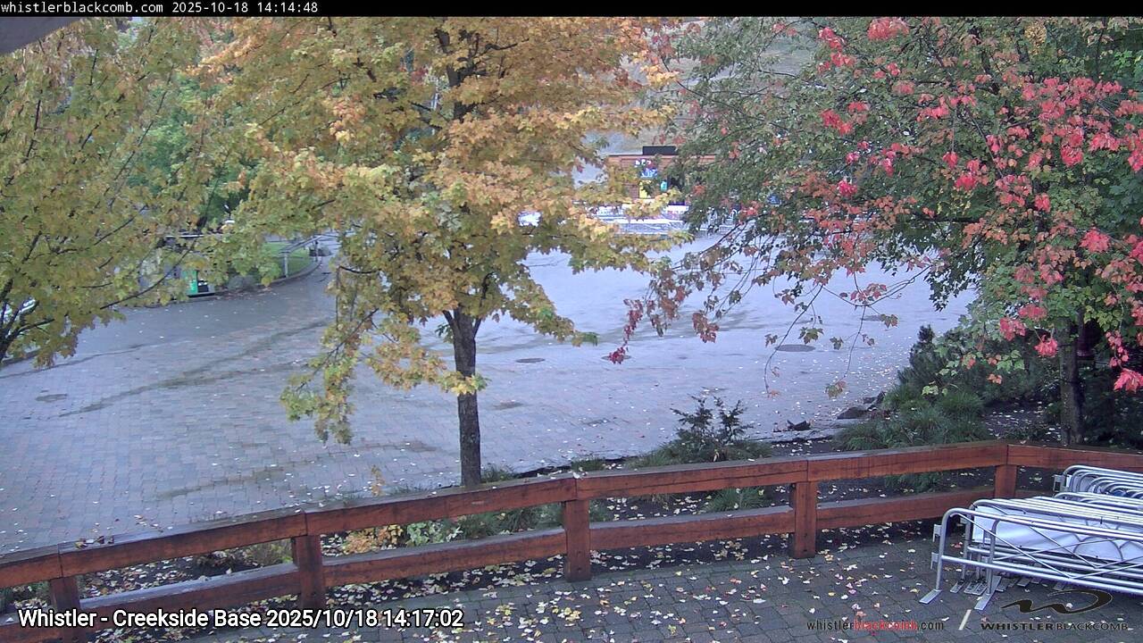 Webcam frame from Whistler - Creekside Base on 2025/10/18