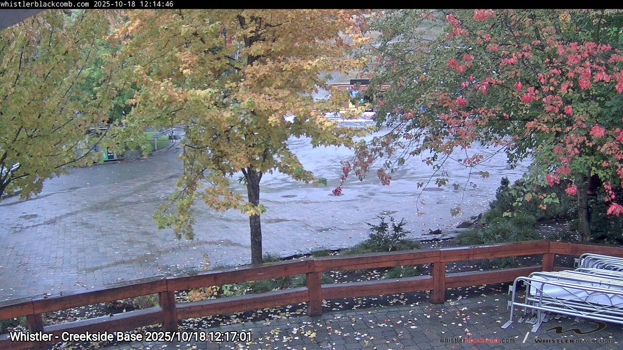 Webcam frame from Whistler - Creekside Base at 2025/10/18 12:00